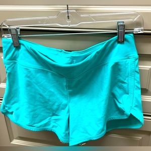 Carve Design turquoise swim shorts with built in bikini bottom